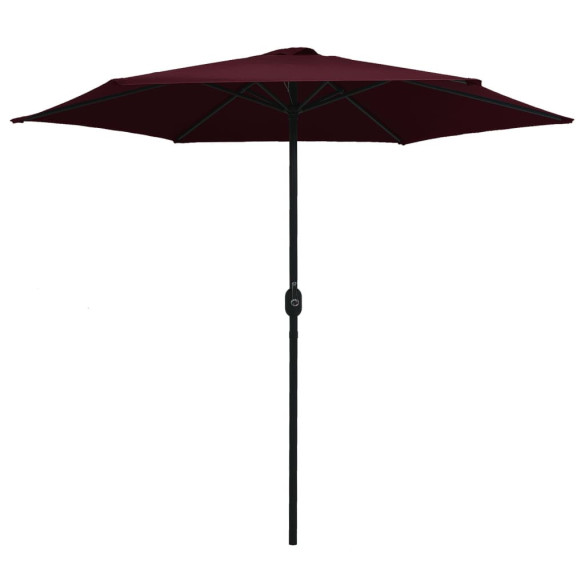 Umbrelă de soare cu stâlp aluminiu - roșu închis - 270 x 246 cm