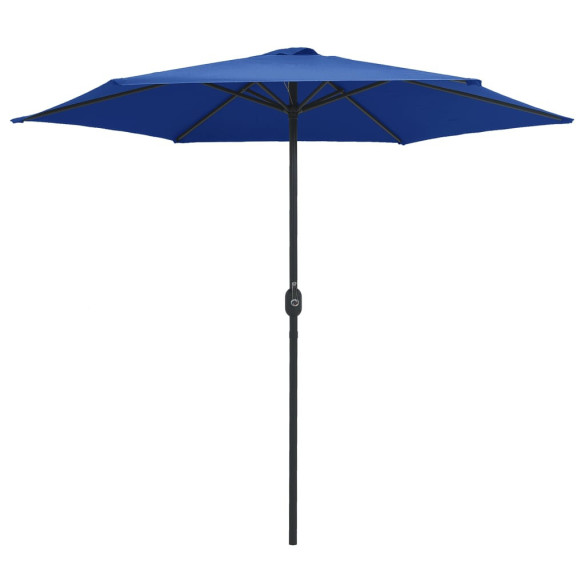 Umbrelă de soare cu stâlp aluminiu - albastru azur - 270 x 246 cm