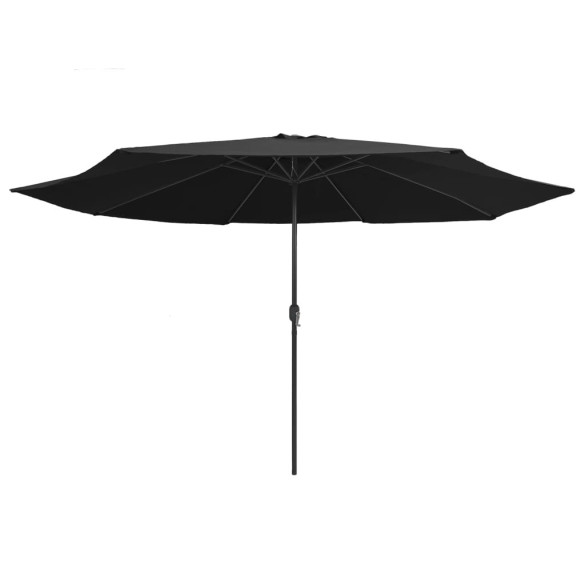 Umbrelă de soare de exterior - stâlp metalic - negru - 400 cm