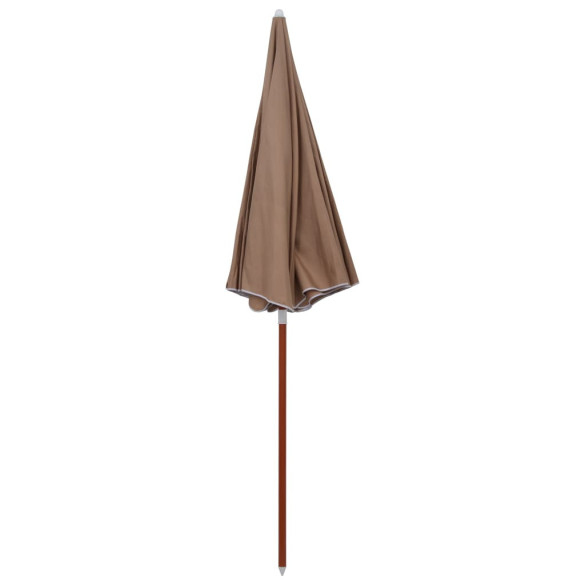 Umbrelă de soare cu stâlp din oțel - gri taupe - 240 cm