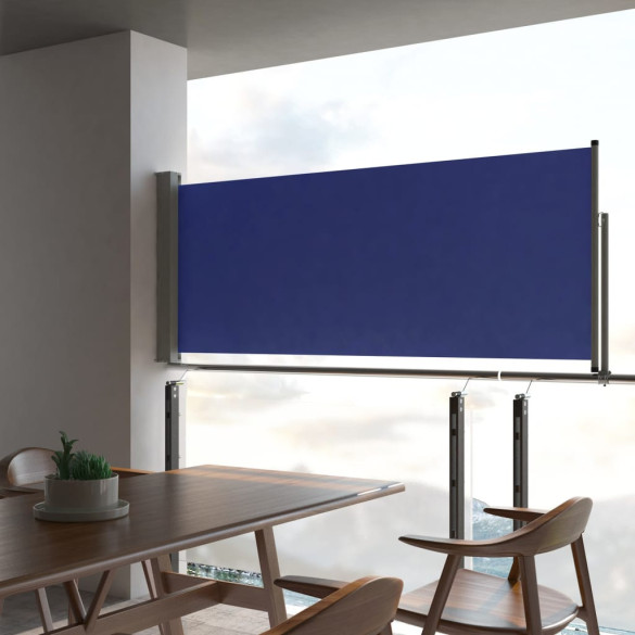 Copertină laterală retractabilă terasă - albastru - 100x300 cm