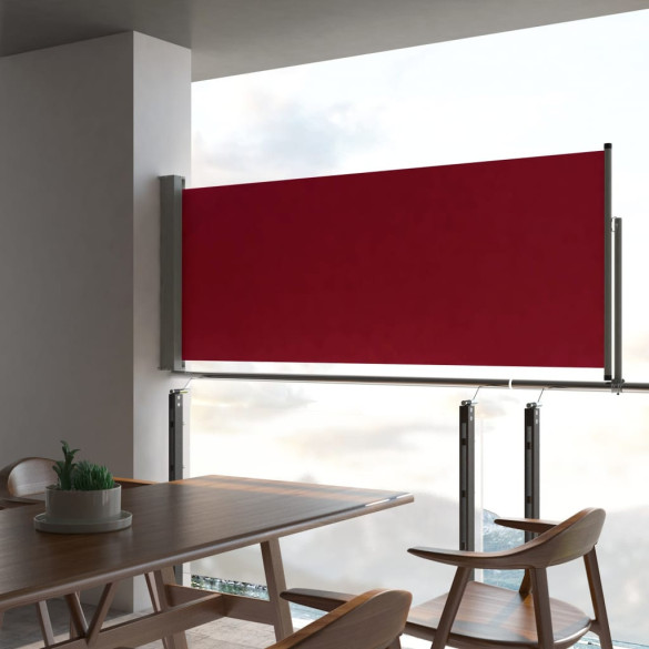 Copertină laterală retractabilă de terasă - roșu - 100 x 300 cm