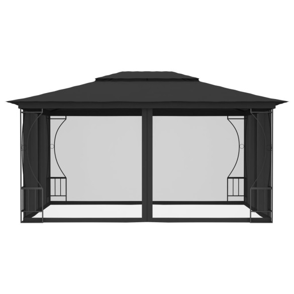 Pavilion cu plase - antracit - 300 x 400 x 265 cm