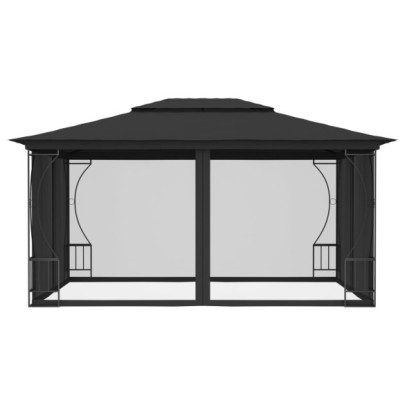 Pavilion cu plase - antracit - 300 x 400 x 265 cm