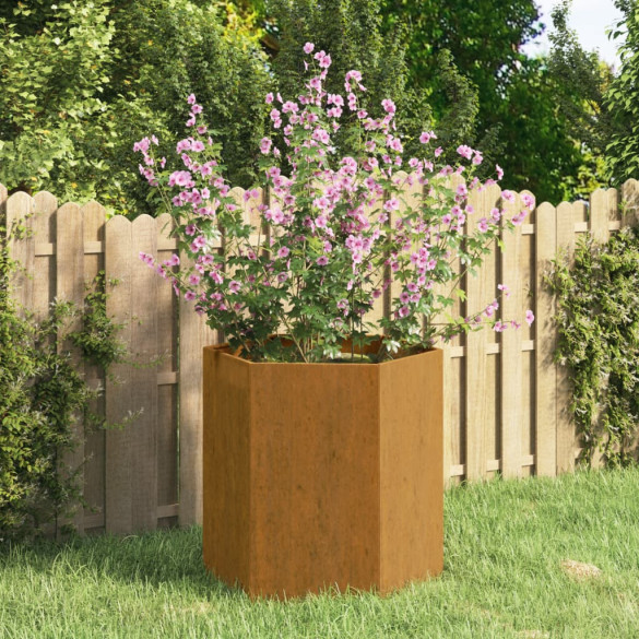 Jardinieră - ruginiu - 40x40x45 cm - oțel corten