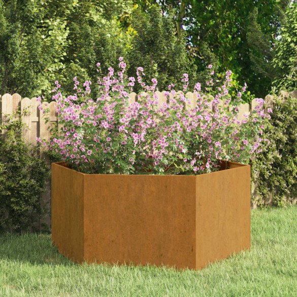 Jardinieră - ruginiu - 90x90x45 cm - oțel corten