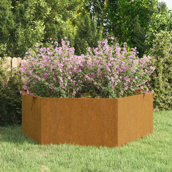 Jardinieră - ruginiu - 138x120x45 cm - oțel corten