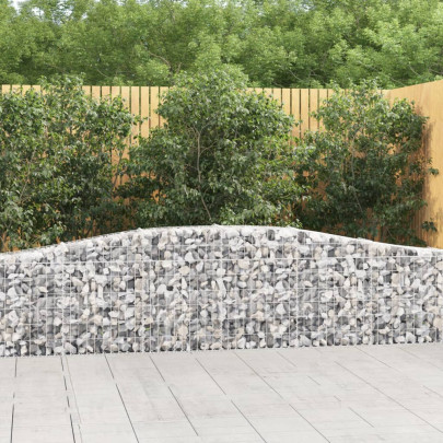 Coșuri gabion arcuite 8 buc - 400x30x60/80 cm - fier galvanizat