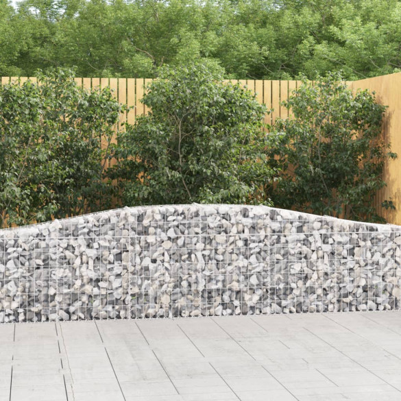 Coșuri gabion arcuite 9 buc - 400x30x60/80 cm - fier galvanizat