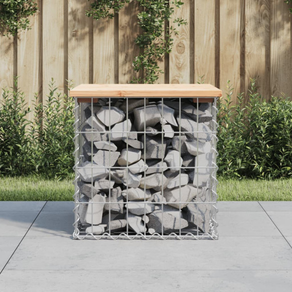 Bancă de grădină - design gabion - 43x44x42 cm - lemn masiv de pin