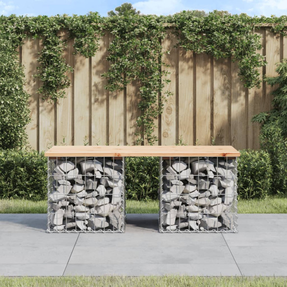 Bancă de grădină - design gabion - 103x44x42cm - lemn masiv de pin