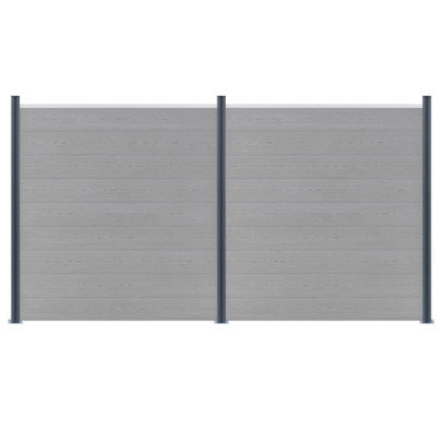 Stâlpi de gard - 3 buc. - gri închis - 185 cm - aluminiu