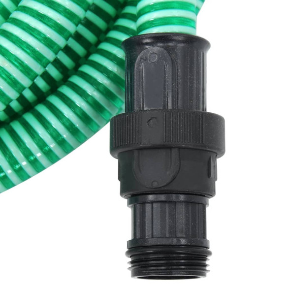 Furtun de aspirație cu racorduri din PVC - verde 1,1" 4 m - PVC