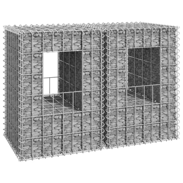 Stâlpi tip coș gabion - 2 buc. - 40x40x60 cm - fier