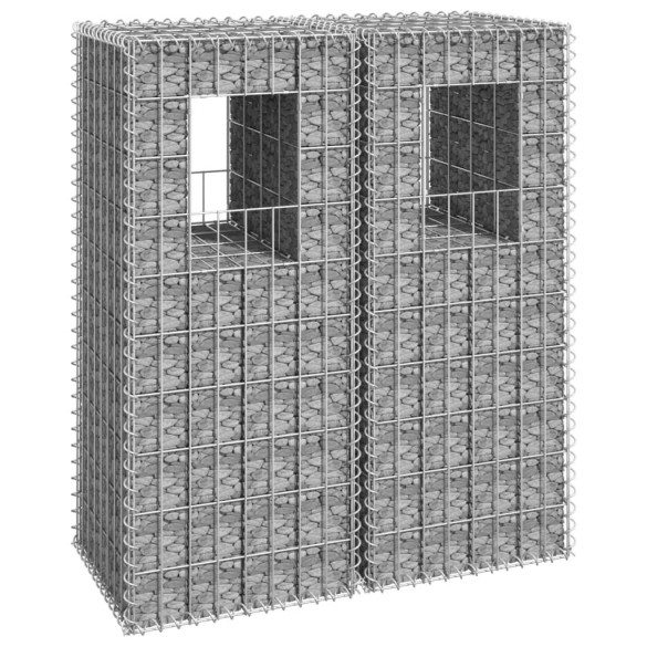 Stâlpi tip coș gabion - 2 buc. - 40x40x100 cm - fier