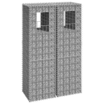 Stâlpi tip coș gabion - 2 buc. - 40x40x140 cm - fier