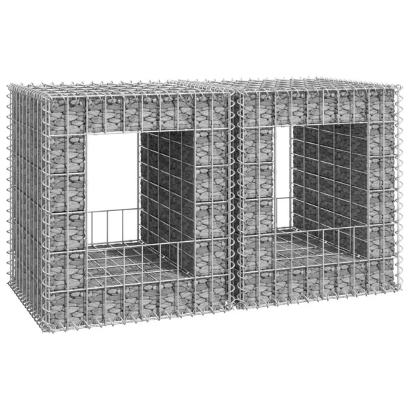 Stâlpi coș gabion - 2 buc. - 50x50x60 cm - fier