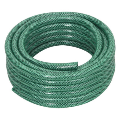 Furtun de grădină cu set de racorduri - verde - 0,6" - 20 m - PVC