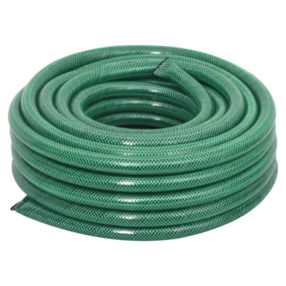 Furtun de grădină cu set de racorduri - verde - 50 m - PVC