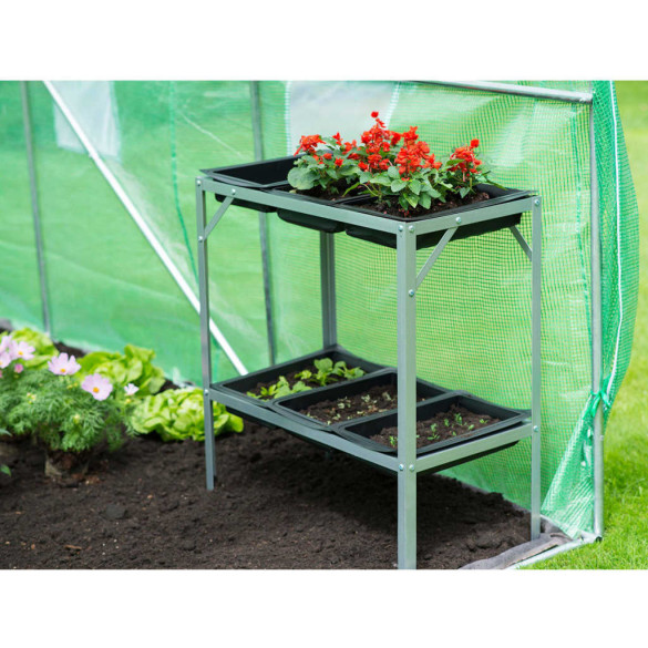 Masă pentru plantat - 77 x 40 x 77 cm - oțel galvanizat