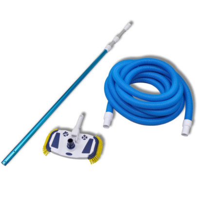 Set curățare piscină vacuum cu tub telescopic și furtun