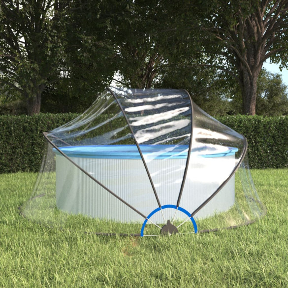 Cupolă pentru piscină - 315x158 cm - PVC - rotund