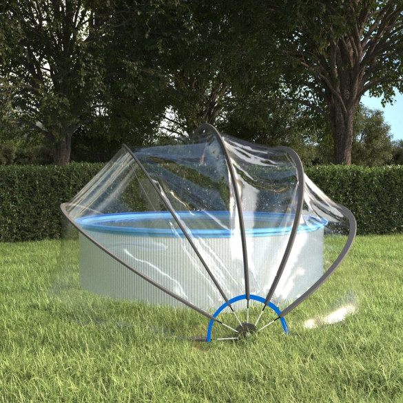 Cupolă pentru piscină - 376x188 cm - PVC - rotund