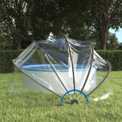 Cupolă pentru piscină - rotund - 406x203 cm - PVC