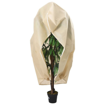 Protecție de fleece plante cu fermoar - 2 buc - 70 g/m² - 1x1,55 m