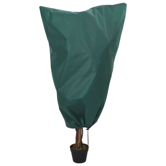 Huse de fleece pentru plante cu șnur 4 buc 70 g/m² 0,8x0,8 m