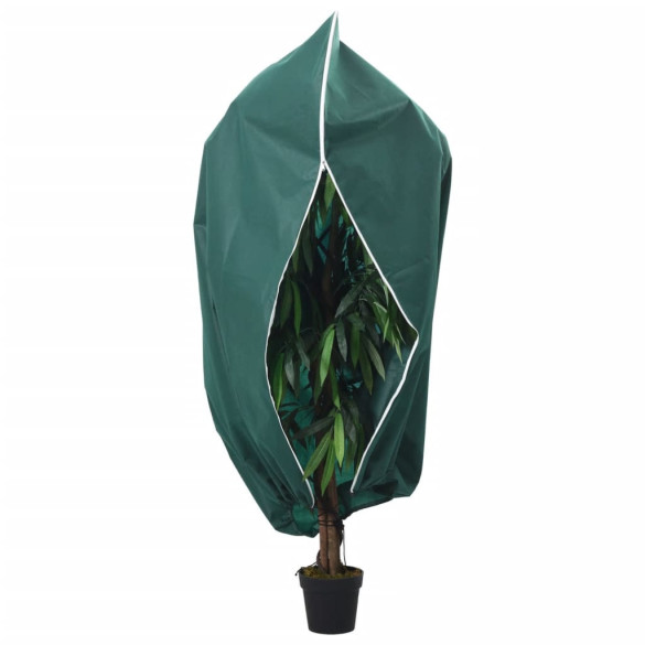 Protecție de fleece plante cu fermoar - 2 buc - 70 g/m² - 1x1,55 m