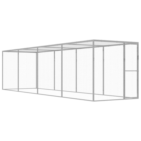 Cușcă pentru pisici - 6x1,5x1,5 m - oțel galvanizat