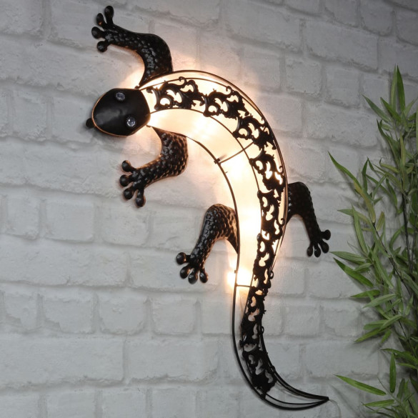 Lampă solară de perete pentru grădină cu LED Gecko