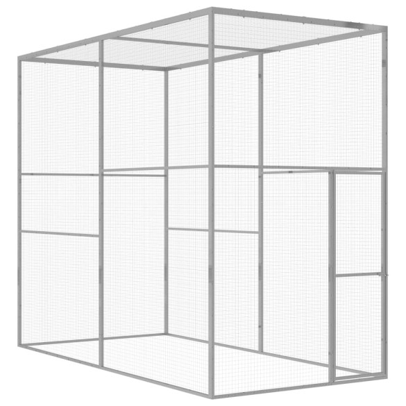 Cușcă pentru pisici - 3 x 1,5 x 2,5 m - oțel galvanizat