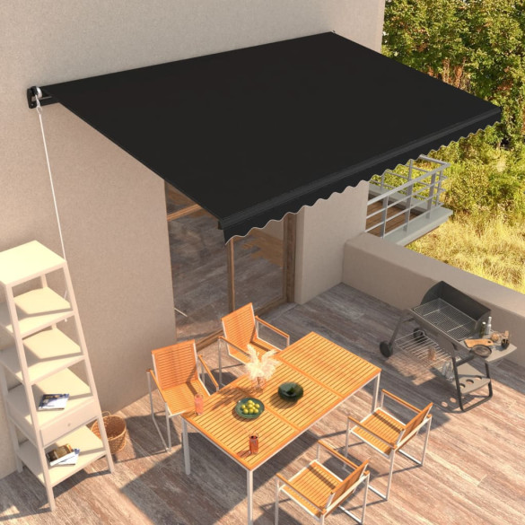 Copertină retractabilă manual - antracit - 500 x 300 cm