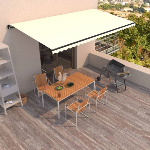 Copertină retractabilă manual - crem - 600x350 cm