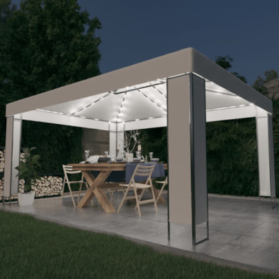 Pavilion cu șir de lumini LED - alb - 3x4 m