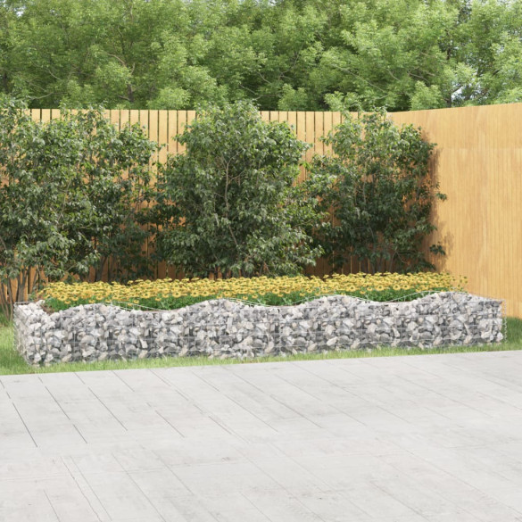 Strat înălțat cu gabion arcuit - 400x100x50 cm - fier galvanizat