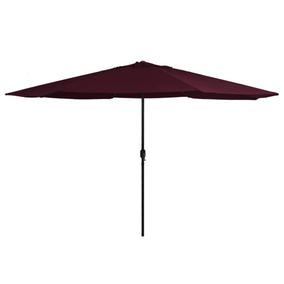 Umbrelă de soare de exterior - stâlp metalic - roșu bordo - 400 cm