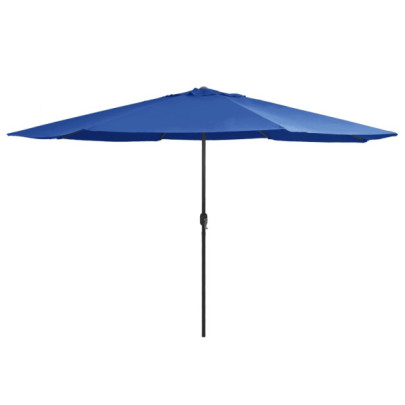 Umbrelă de soare de exterior - stâlp metalic - azuriu - 400 cm