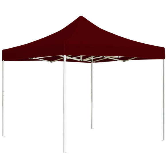 Cort de petrecere profesional pliabil - bordo - 2 x 2 m - aluminiu