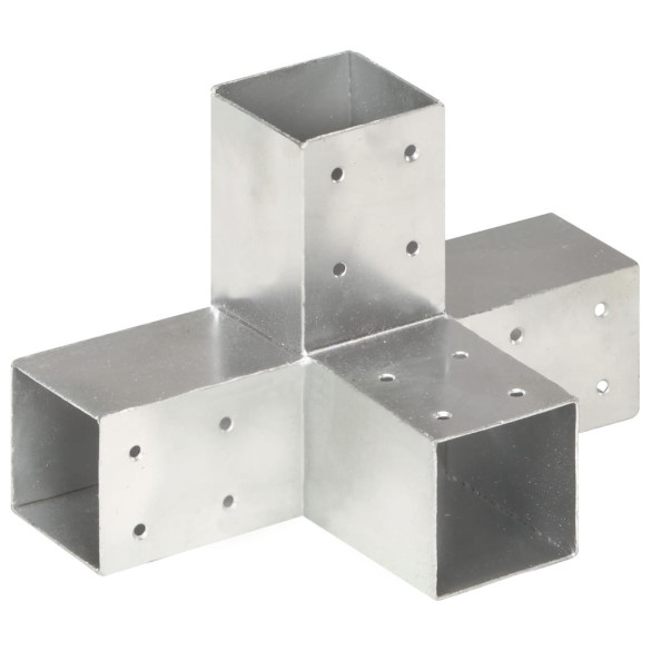 Conector de grindă - formă X - 71 x 71 mm - metal galvanizat