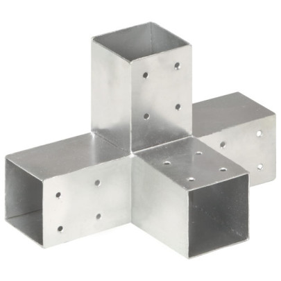 Conector de grindă - formă X - 71 x 71 mm - metal galvanizat