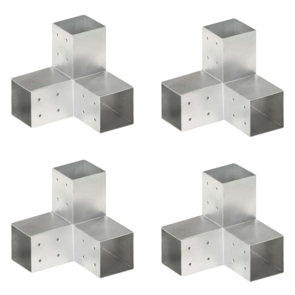 Conectori de grindă - formă Y - 4 buc - 81x81 mm - metal galvanizat