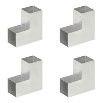 Conectori de grindă - formă L - 4 buc - 91x91 mm - metal galvanizat