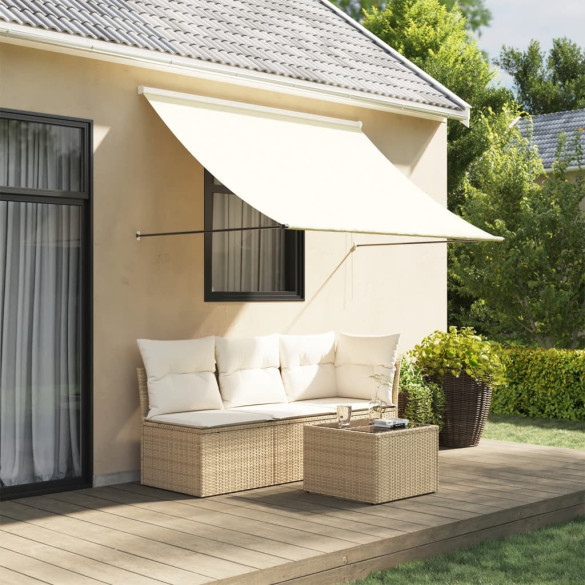 Copertină retractabilă - crem - 250x150 cm - țesătură și oțel