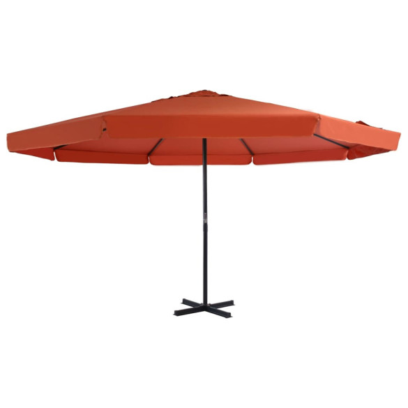 Umbrelă de soare exterior cu stâlp aluminiu - cărămiziu - 500 cm