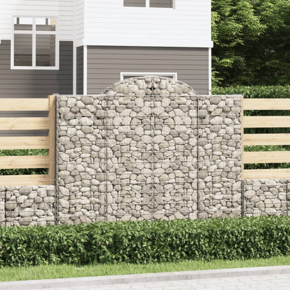 Coșuri gabion arcuite 2 buc - 200x30x160/180 cm - fier galvanizat