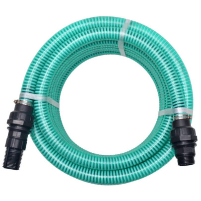 Furtun de aspirare cu racorduri - verde - 22 mm - 7 m