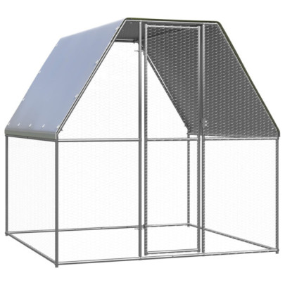 Coteț de exterior pentru păsări - 2x2x2 m - oțel galvanizat